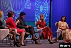 Ivanka Trump, second right, daughter of U.S. President Donald Trump, attends the Global Entrepreneurship Summit (GES) in Hyderabad, India, Nov. 29, 2017.