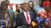 Nelson Chamisa leader of the Movement for Democratic Change (MDC) Alliance, speaks to reporters, July 25, 2018, in Harare. He says he is confident of victory in the July 30 election despite what he says is the Zimbabwe Electoral Commission's design of the presidential ballot, which gives an unfair advantage to President Emmerson Mnangagwa.