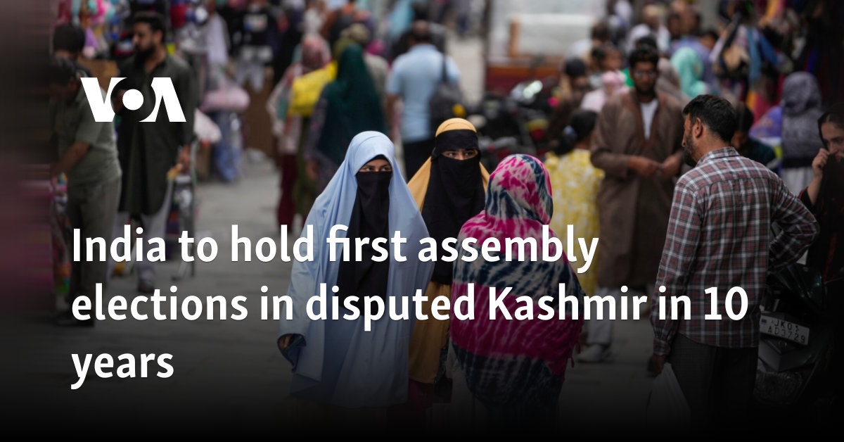 India to hold first assembly elections in Kashmir in 10 years