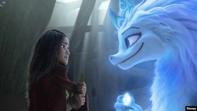 Raya seeks the help of the legendary dragon, Sisu