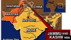 Peta wilayah Kashmir. 
