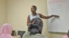 Immigrants attend an English language class at the Refugee Resource Center in Fort Wayne, Indiana.