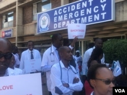 Doctors on strike in Zimbabwe over lack of equipment and low salaries.