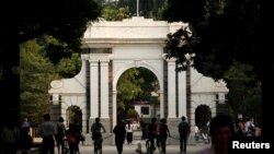 中國最重要的高等學府之一的清華大學.