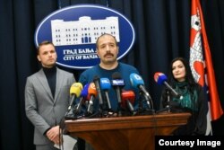 Gradska uprava Banjaluke na konferenciji za novinare predstavlja rezultate posljednjeg izvještaja o zagađenju u poslovnoj zoni Incel.
