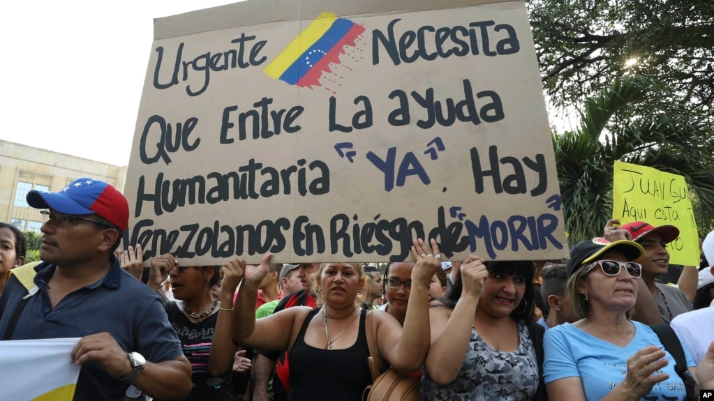 La conferencia mundial de la crisis humanitaria en Venezuela se celebra el jueves 14 de febrero de 2019 en la sede de la OEA, en Washington.