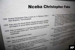 Visitors are able to read the life stories of famous local anti-apartheid activists inside the museum