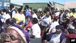 Une manifestation au Cap, Afrique du Sud, 26 mars 1998.