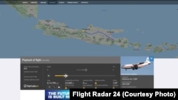 Pesawat Antonov tercatat terbang di atas langit Jawa.