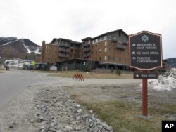 This April 18, 2016 photo shows Jay Peak Resort. Sweeping plans for development in an economically depressed area of northern Vermont brought the promise of jobs to a region that has some of the highest unemployment rates in the state.