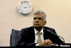 FILE - Sri Lankan Prime Minister Ranil Wickremesinghe.