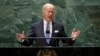 U.S. President Joe Biden speaks during the 76th Session of the U.N. General Assembly in New York City, Sept. 21, 2021. 