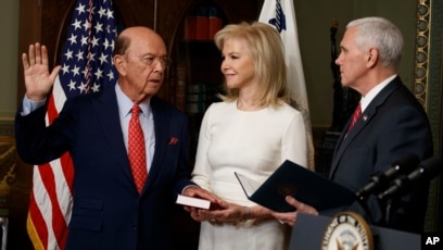 Wilbur Ross Sworn In as US Secretary of Commerce
