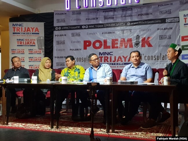 Diskusi tentang Mahkamah Keadilan Untuk Rakyat di Jakarta, Sabtu, 15 Juni 2019. (Foto: Fathiyah Wardah/VOA)