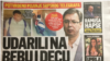 Naslovna strana Srpskog Telegrafa za 23. juli 2019. godine, Foto: VOA