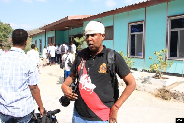 Farah Abdi Warsame, a photographer for the Associated Press, was injured while covering the latest hotel bombing in Mogadishu.