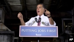 El candidato republicano Mitt Romney hace campaña en Ohio.