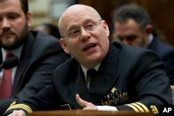 FILE - U.S. Public Health Service Commissioned Corps Commander Jonathan White testifies before the House Judiciary Committee on the Trump administration's separation policy involving migrant families on Capitol Hill in Washington, Feb. 26, 2019.