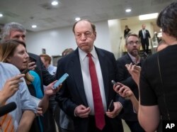 Sen. Richard C. Shelby, R-Ala., chairman of the Senate Appropriations Committee, pauses to speak to reporters after a closed-door security briefing by CIA Director Gina Haspel on the slaying of Saudi journalist Jamal Khashoggi and the involvement of the Saudi crown prince, Mohammed bin Salman, at the Capitol in Washington, Dec. 4, 2018.