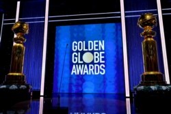 Panggung perhelatan tahunan Golden Globe Awards ke-79 di Beverly Hilton, Beverly Hills, California, 9 Januari 2022.