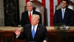 President Donald Trump delivers his State of the Union address to a joint session of Congress on Capitol Hill in Washington, Jan. 30, 2018. 