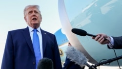 唐纳德·特朗普总统在登上“空军一号”离开佛罗里达州的棕榈滩国际机场前向媒体发表讲话。(2026年3月23日)