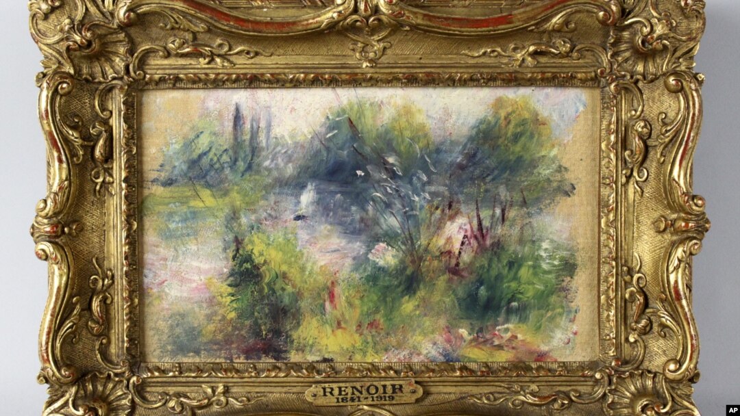 Bức tranh “Bờ sông Sein” của danh họa Renoir, bị đánh cắp từ một viện bảo tàng cách nay hơn 60 năm.