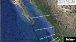 El fenómeno natural sigue su paso por costa oeste de México.