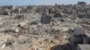 Una vista panorámica muestra la destrucción en el área del hospital de al-Shifa, en la Franja de Gaza, después de la retirada del Ejército israelí del complejo el 1 de abril de 2024.