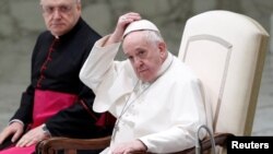 Picha ya zamani ya Papa Francis mjini Vatican, Oct. 21, 2020. (Reuters)
