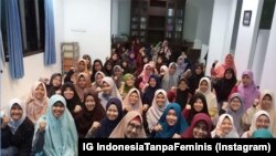 Pendukung Kampanye #IndonesiaTanpaFeminis (tangkapan layar IG IndonesiaTanpaFeminis)