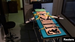 미국 워싱턴주 왈라왈라에 위치한 워싱턴주 교도소의 약물 주입 사형 집행실.