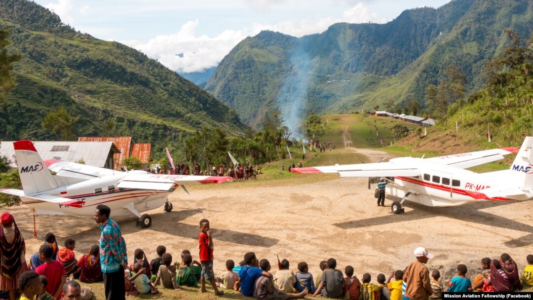 Pesawat Mission Aviation Fellowship (MAF) tiba di Papua. (Foto: Mission Aviation Fellowship/Facebook)