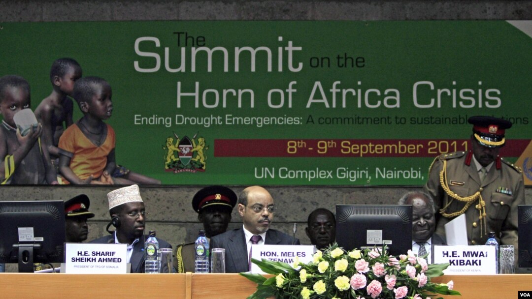 Para pemimpin negara-negara Tanduk Afrika membahas krisis kelaparan, bertempat di kompleks PBB di Nairobi, Kenya (9/9).
