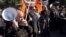 Public sector employees demonstrate in central Athens on November 13, 2012 against expected layoffs