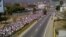 Así luce una avenida de Caracas, este martes 4 de marzo, en otra jornada de marchas y manifestaciones. [Foto: Alvaro Algarra, VOA].