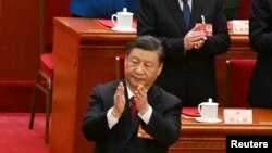 中国国家主席习近平2023年3月13日在全国人大会议闭幕式上。（路透社）