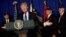 U.S. President Donald Trump delivers remarks before signing a proclamation commemorating the 50th anniversary of the Vietnam War during an event with U.S. military veterans in Danang, Vietnam, Nov. 10, 2017.