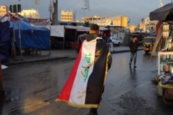 Despite clashes between Iran and the U.S. in Iraq, protests continue daily in Baghdad on Jan. 21, 2020. (Heather Murdock/VOA)