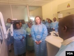 U.S Ambassador Pamela Tremont visiting Mpilo Hospital