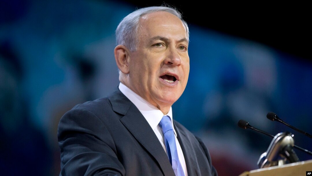 Israeli Prime Minister Benjamin Netanyahu speaks at the American Israel Public Affairs Committee (AIPAC) Policy Conference in Washington, March 2, 2015. 