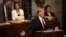 Speaker of the House Nancy Pelosi (D-CA) watches as U.S. President Donald Trump delivers his second State of the Union address to a joint session of the U.S. Congress in the House Chamber of the U.S. Capitol on Capitol Hill in Washington Feb. 5, 2019. 