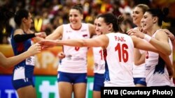 Odbojkašice Srbije slave pobedu nad Japanom na Svetskom prvenstvu (Foto: FIVB.com)