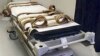 Florida's lethal injection gurney is shown in an undated photo taken in the redesigned death chamber that will accommodate either the electric chair or the gurney for lethal injections at Florida State Prison (file photo)