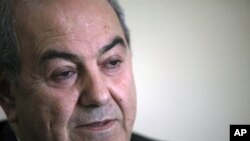 Former Iraqi prime minister Ayad Allawi (file photo)