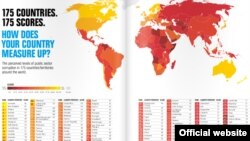 Peringkat Indeks Persepsi Korupsi tahunan 175 negara di dunia yang dirilis Transparency International hari Rabu (3/12).