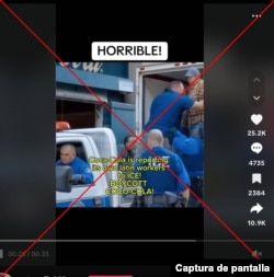 Captura de pantalla de video en TikTok.