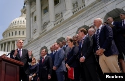 Republican members of Congress speak about debt ceiling negotiations in Washington