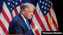 Predsednik Donald Tramp na republikanskoj nacionalnoj konvenciji u Šarlotu, u Severnoj Karolini, 24. avgust 2020.