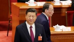 VOA连线(叶兵)：人代会开幕习王又同台 追问任期制代表们躲闪